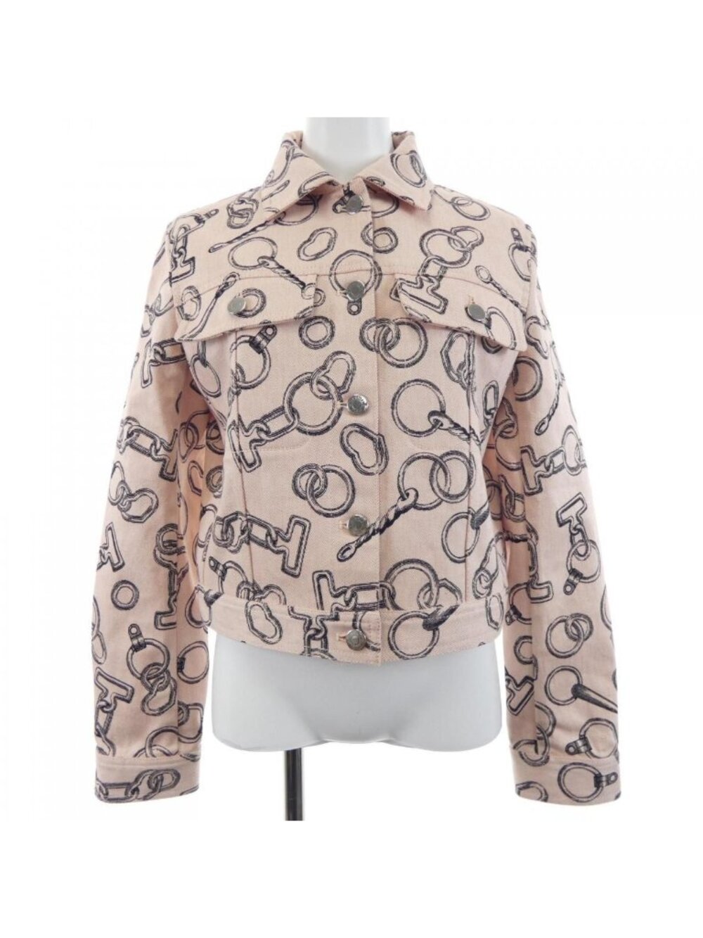 Hermes Kaleidoscope Effect Finesse Clou de Selle Denim Jacket